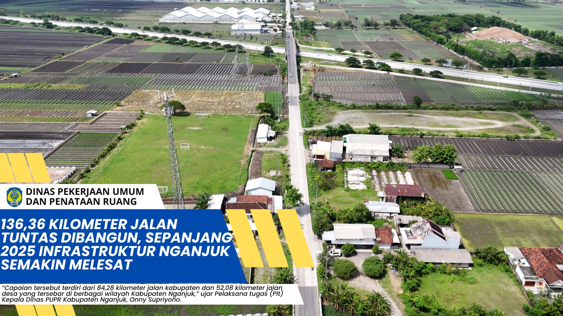 136,36 Kilometer Jalan Tuntas Dibangun, Sepanjang 2025 Infrastruktur Nganjuk Semakin Melesat